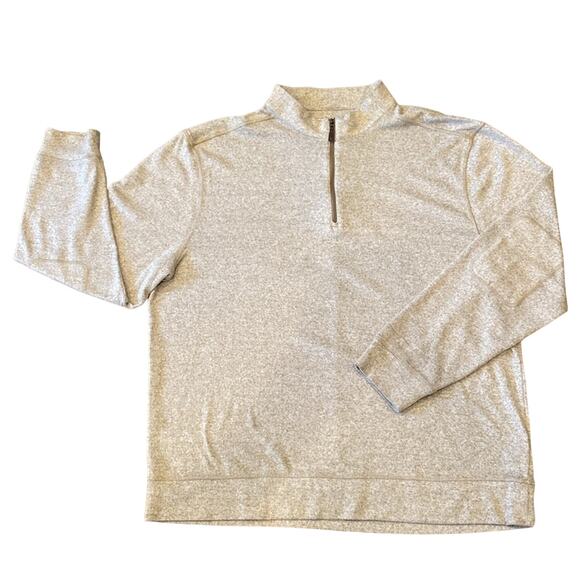Greg Norman Collection Men's Quarter Zip Sweater Almond Size XL - Picture 1 of 8